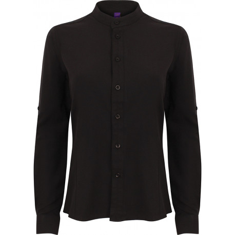 Henbury Chemise Femme col Mao