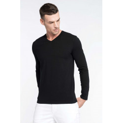 Kariban Men´s long-sleeved V-neck T-shirt