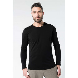 Kariban Men´s organic cotton crew neck long-sleeved T-shirt