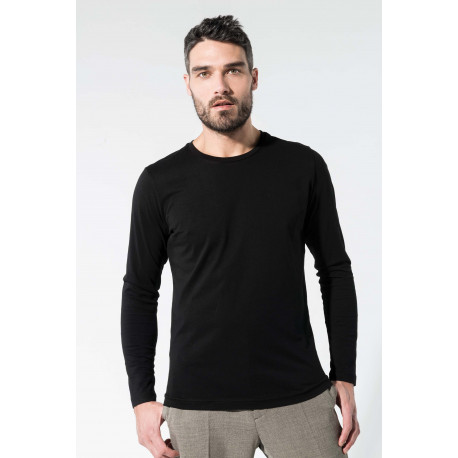 Kariban Men´s organic cotton crew neck long-sleeved T-shirt