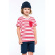 Kariban Kids´ striped short sleeve sailor t-shirt with pocket