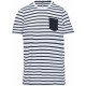 Kariban Kids´ striped short sleeve sailor t-shirt with pocket