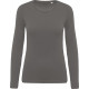 Kariban Ladies� organic cotton crew neck long-sleeved T-shirt