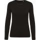 Kariban Ladies� organic cotton crew neck long-sleeved T-shirt