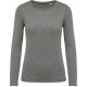 Kariban Ladies� organic cotton crew neck long-sleeved T-shirt