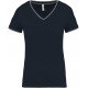 Kariban Ladies� piqu� knit V-neck T-shirt