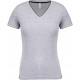 Kariban Ladies� piqu� knit V-neck T-shirt