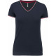 Kariban Ladies� piqu� knit V-neck T-shirt
