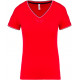 Kariban Ladies� piqu� knit V-neck T-shirt