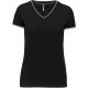 Kariban Ladies� piqu� knit V-neck T-shirt