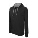 Kariban Men´s contrast hooded full zip sweatshirt