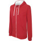 Kariban Men´s contrast hooded full zip sweatshirt