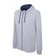 Kariban Men´s contrast hooded full zip sweatshirt
