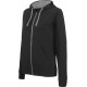 Kariban Ladies� contrast hooded full zip sweatshirt