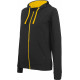 Kariban Ladies� contrast hooded full zip sweatshirt