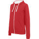 Kariban Ladies� contrast hooded full zip sweatshirt