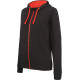 Kariban Sweat-shirt zipp� capuche contrast�e femme