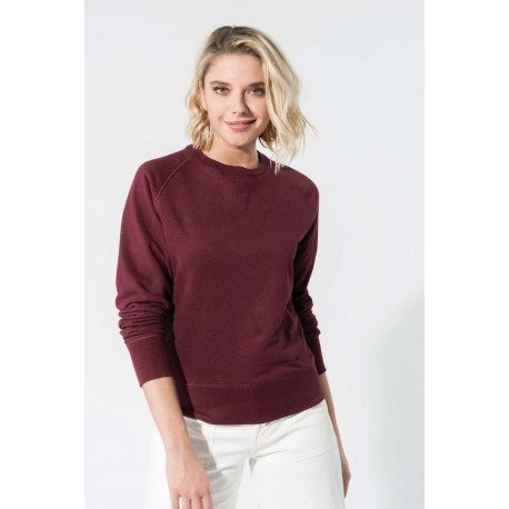 Kariban Sweat-shirt BIO col rond manches raglan femme