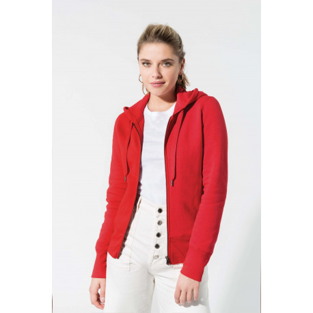 Kariban Sweat-shirt BIO zipp� capuche femme