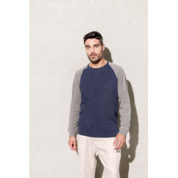 Kariban Men´s two-tone organic crew neck raglan sleeve sweatshirt