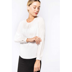 Kariban Blouse cr�pe manches longues femme