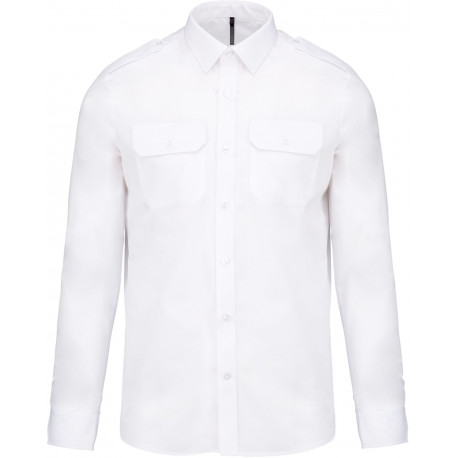 Kariban Chemise pilote manches longues homme