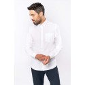 Kariban Long-sleeved washed cotton poplin shirt