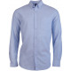 Kariban Long-sleeved washed Oxford cotton shirt