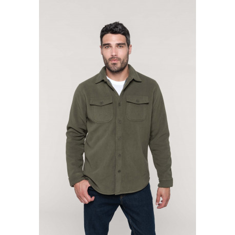 Kariban Sherpa-lined fleece overshirt