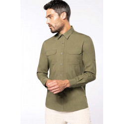 Kariban Chemise safari manches longues homme
