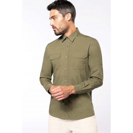 Kariban Chemise safari manches longues homme
