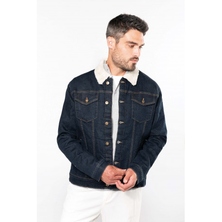 Kariban Men�s sherpa-lined denim jacket