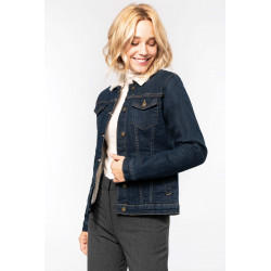 Kariban Veste denim doubl�e sherpa femme