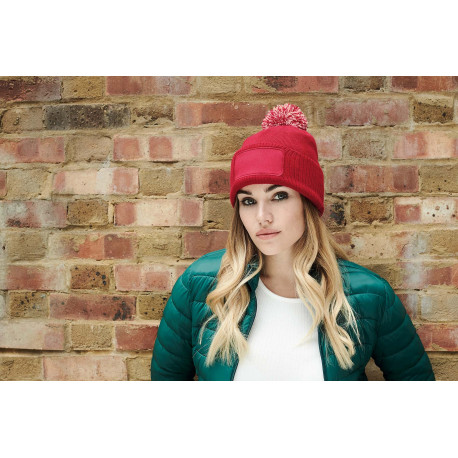 Beechfield BONNET � POMPON PATCH SNOWSTAR�
