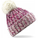 Beechfield Twist-knit pom pom beanie