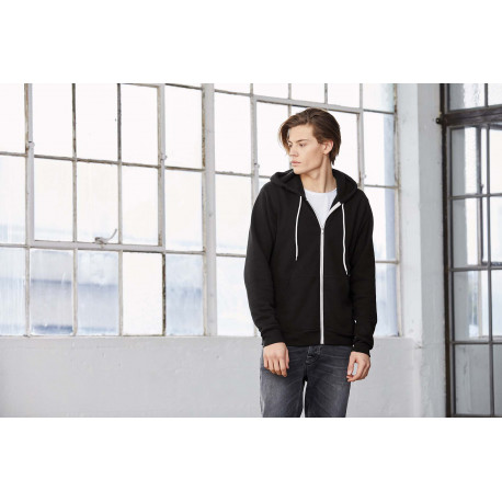 Bella + Canvas Unisex Poly-Cotton Fleece Full-Zip Hoodie