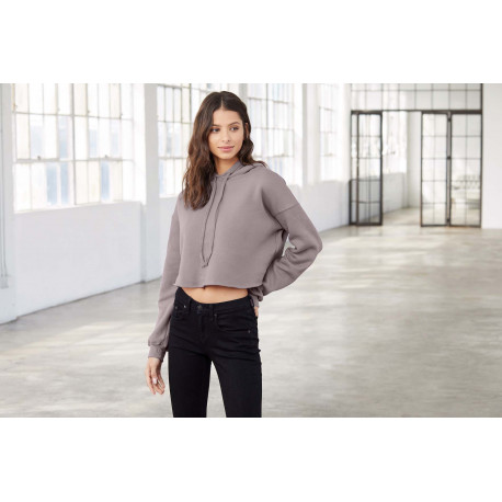 Bella + Canvas Sweat-shirt crop � capuche femme