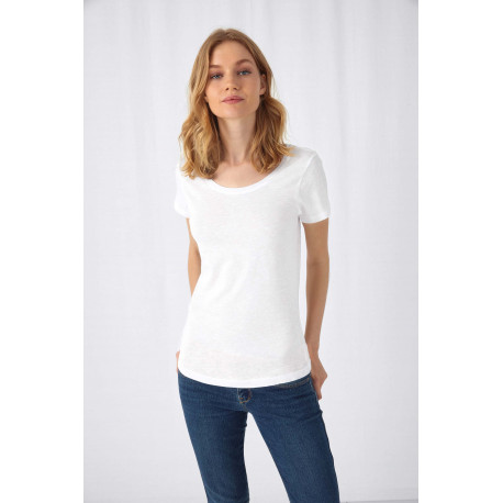 B&C T-shirt Organic Slub Inspire Femme