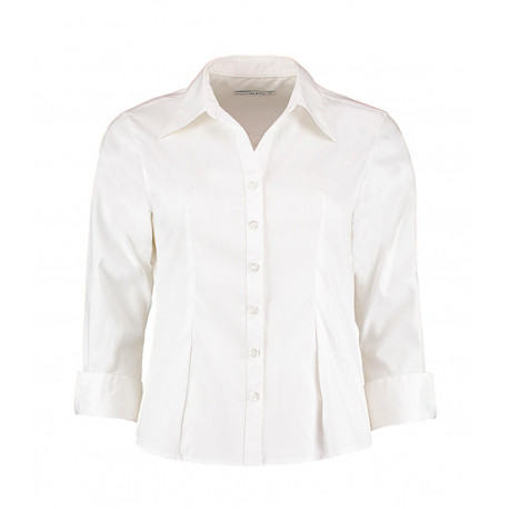Kustom Kit Oxford Blouse with 3/4 Sleeves