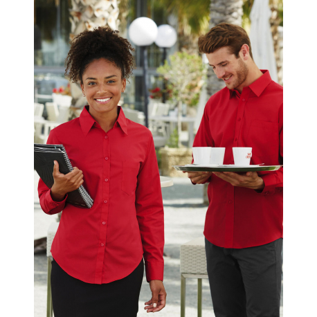 Fruit of the Loom Poplin Shirt Long Sleeve