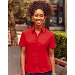 Russell Collection Short Sleeve Poplin Blouse