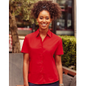 Russell Collection Short Sleeve Poplin Blouse