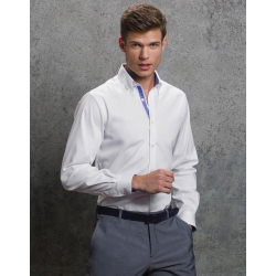 Kustom Kit Contrast Premium Oxford Button Down Shirt LS