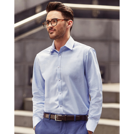 Russell Collection Men´s LS Herringbone Shirt