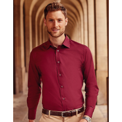 Russell Collection Fitted Long Sleeve Stretch Shirt