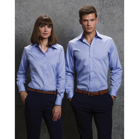 Kustom Kit Women´s Contrast Premium Oxford Shirt LS