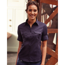 Russell Collection Ladies´ Roll Sleeve Shirt 3/4 Sleeve