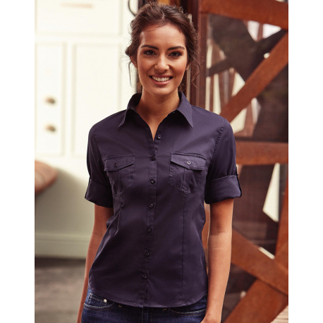 Russell Collection Ladies´ Roll 3/4 Sleeve Shirt