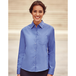 Russell Collection Poplin Blouse LS