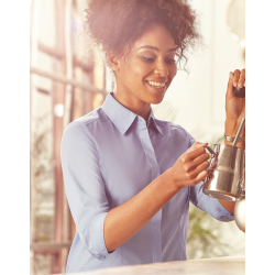 Russell Collection 3/4 sleeve Poplin Shirt